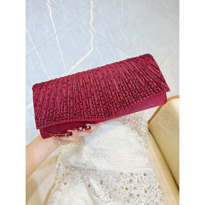 Women Bags On Sale - 新しい高級ダイヤモンド装飾の女性用イブニングクラッチ、パーティーバッグ、チェーンクロスボディバッグ、レディースハンドバッグ