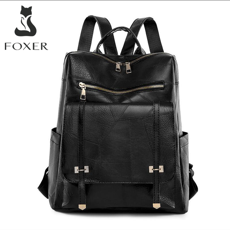 Women Bags Medium Size - FOXER ブランドファッション女性の旅行バックパック大容量防水ショルダーバッグカジュアル女性多層多機能バッグ