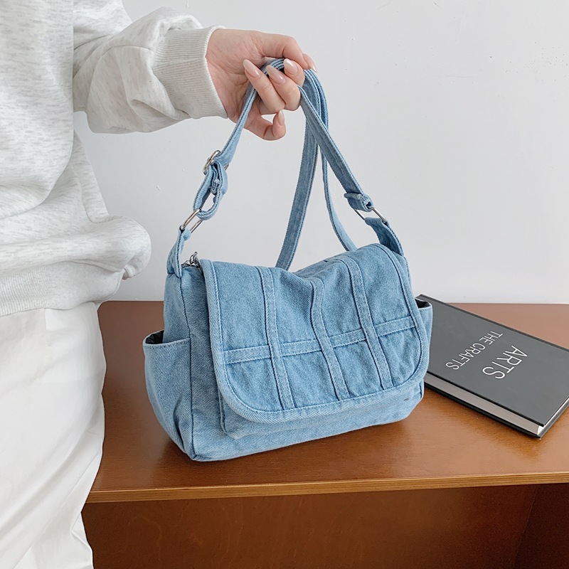 Women'S Kipling Bags - 2026年ファッショナブルカジュアル大容量デニムシングルショルダーバッグ、トレンドレトロクロスボディバッグ、女性用高級バッグ、デザイナーズバッグ、イタバッグ