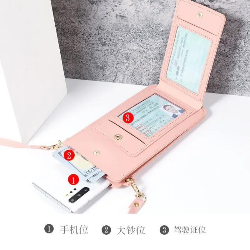Phone Bag Crossbody - クロスボディ携帯電話バッグ女性女の子用ユニバーサル携帯電話オーガナイザーポーチタッチスクリーン携帯ケースショルダーバッグPUレザー