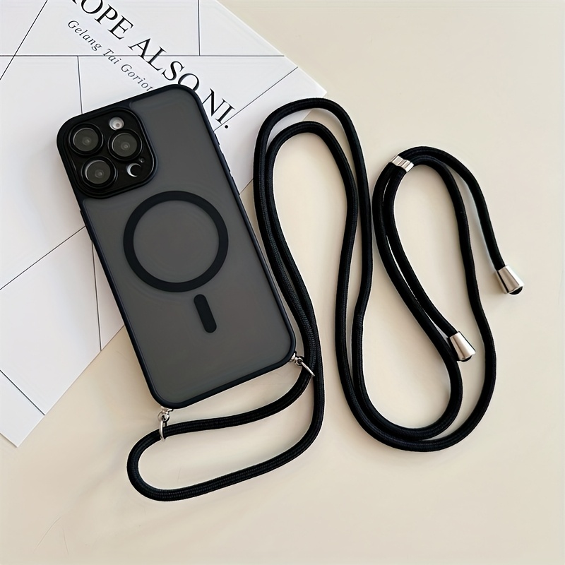 Phone Bag Crossbody - 調整可能なクロスボディストラップ付きマグネット式スマホケースは、iPhone 17、16、15、14、13、12、11 Pro Maxに適しています。硬質素材で作られています。