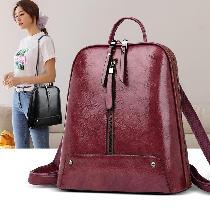 女性用レザーバックパック,ファッショナブルなトラベルショルダ - Women Bags Medium Size のレビューと価格