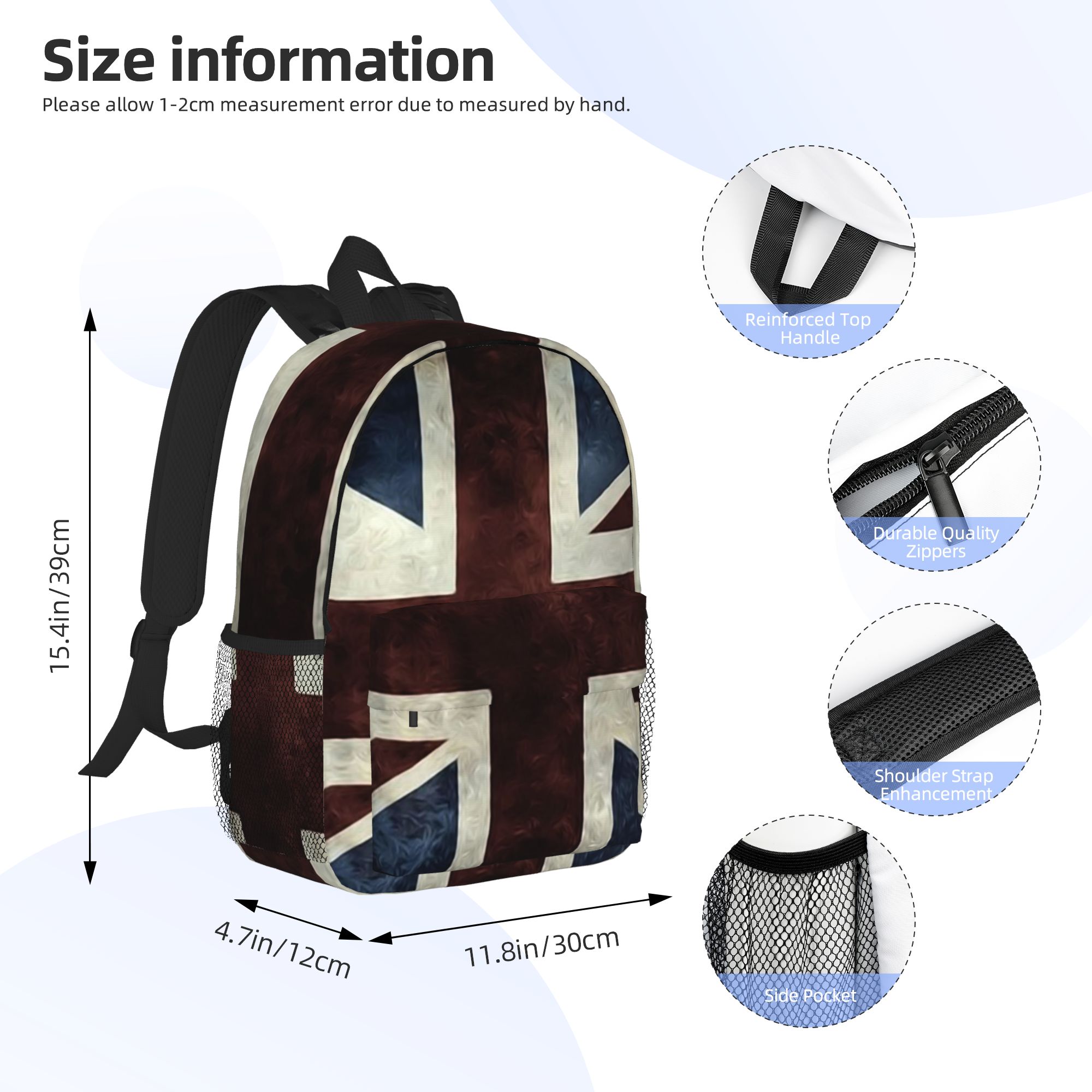 英国のユニオンジャック旗バックパックホットセールデイパック大 - Women Bags Uk Sale のレビューと価格