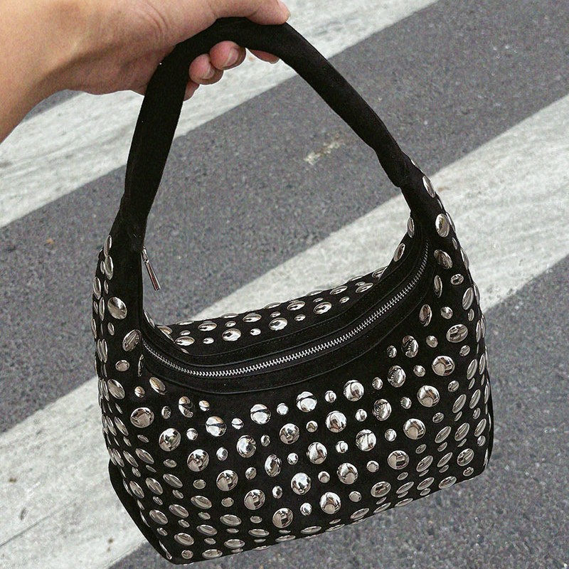新しいハイエンドレザーリベットバケットバッグファッション個性 - Women Bags High End Brands のレビューと価格