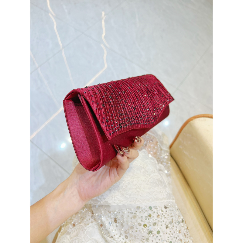 新しい高級ダイヤモンド装飾の女性用イブニングクラッチ、パーテ - Women Bags On Sale のレビューと価格