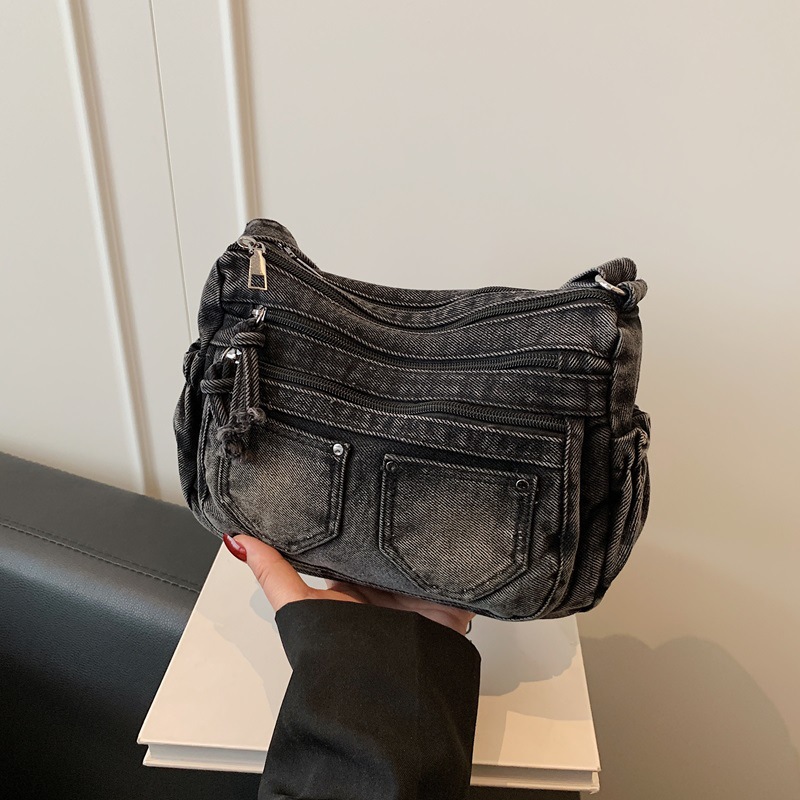韓国ファッションウォッシュドデニムカラークラッシュスモールス - Women'S Kipling Bags のレビューと価格
