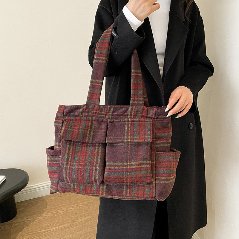 ラムフリーストートバッグ女性用ショルダーバッグファッションチ - Women Bags Medium Size のレビューと価格