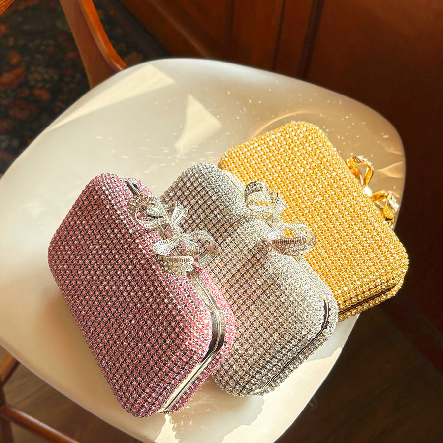 真新しい輝くダイヤモンドがちりばめられたハイエンド宴会用ハン - Women Bags High End Brands のレビューと価格