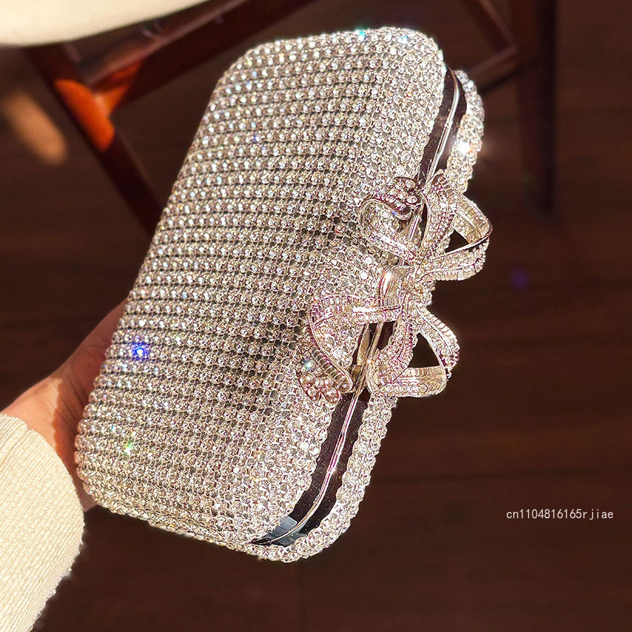 真新しい輝くダイヤモンドがちりばめられたハイエンド宴会用ハン - Women Bags High End Brands のレビューと価格