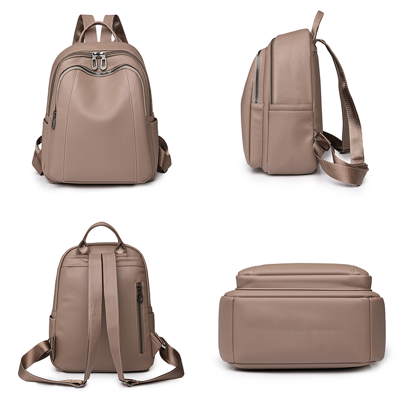 高品質の革のバックパック女性の大容量バックパック財布女性ヴィ - Women Bags Medium Size のレビューと価格