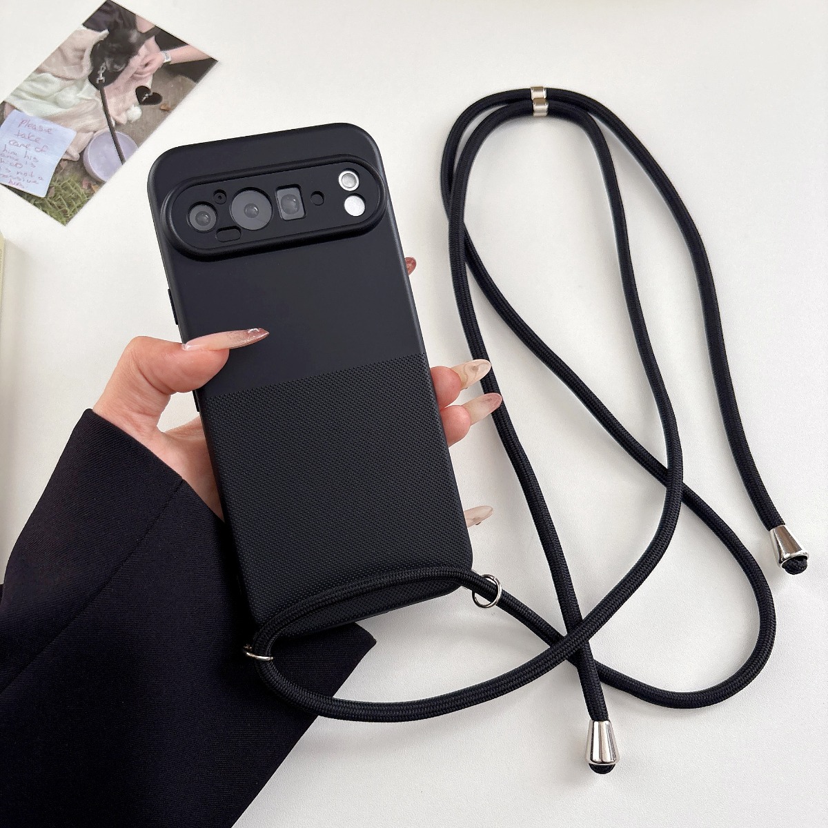 クロスボディランヤードストラップ付きマットTPUスマホケース - Phone Bag Crossbody のレビューと価格