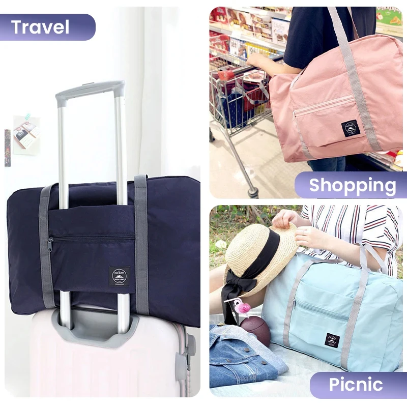 折りたたみ式トラベルダッフルバッグ 航空会社の機内持ち込みバ - Women Bags Medium Size のレビューと価格