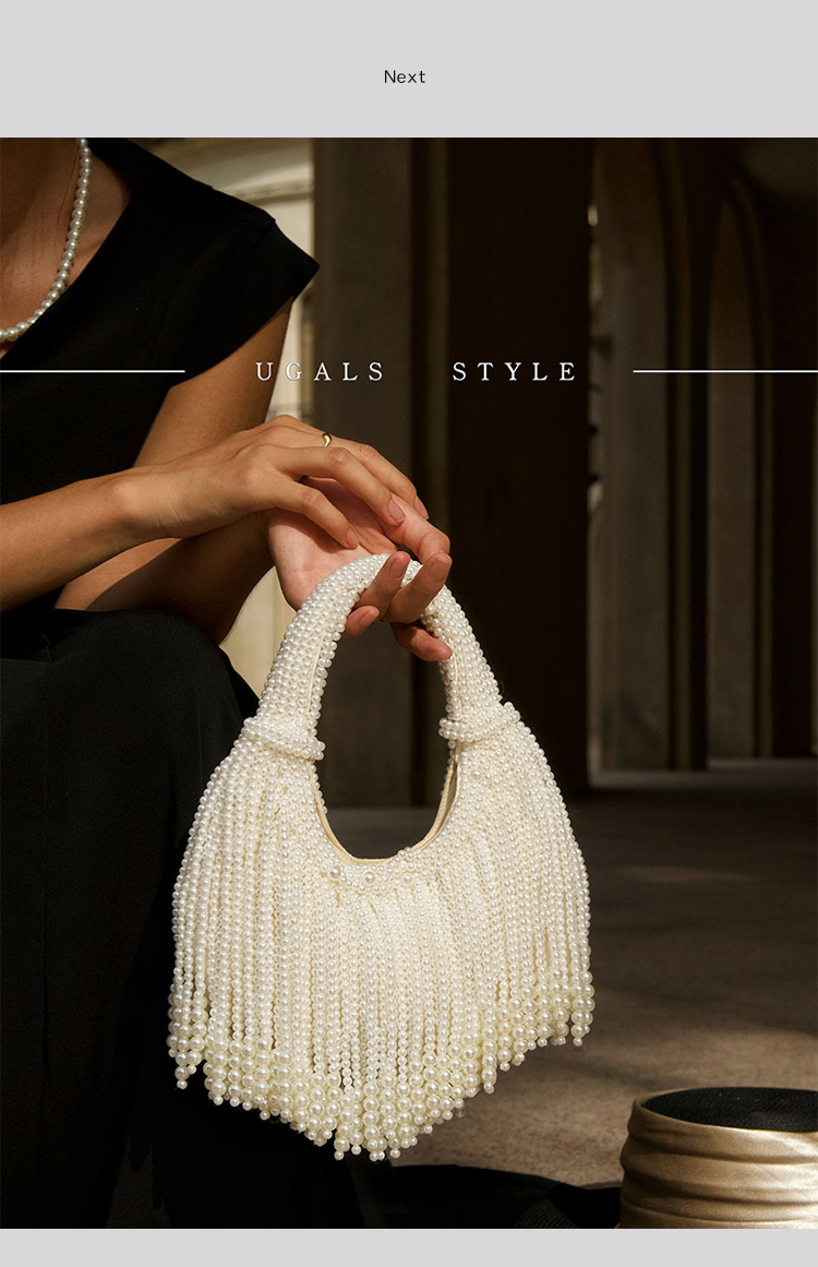 デザインハンドルパールイブニングクラッチバッグ、高級デザイナ - Women Bags On Sale のレビューと価格